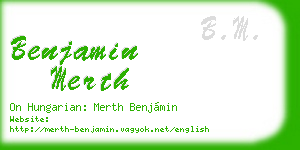 benjamin merth business card