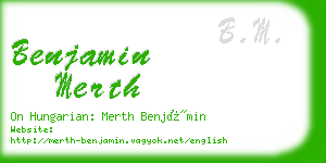 benjamin merth business card